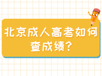 北京成人高考如何查成績